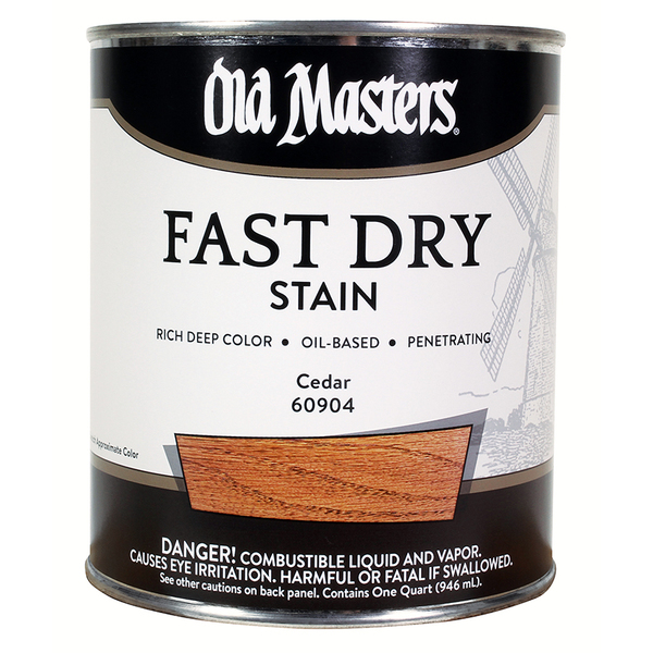 Old Masters 1 Qt Cedar Oil-Based Fast Dry Wood Stain 60904